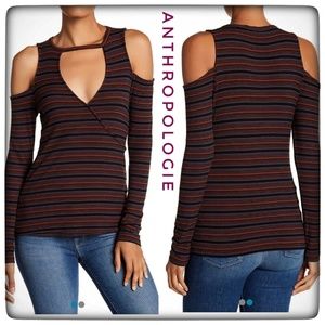ANTHROPOLOGIE Harlow & Graham Cold Shoulder Top ~ NWT